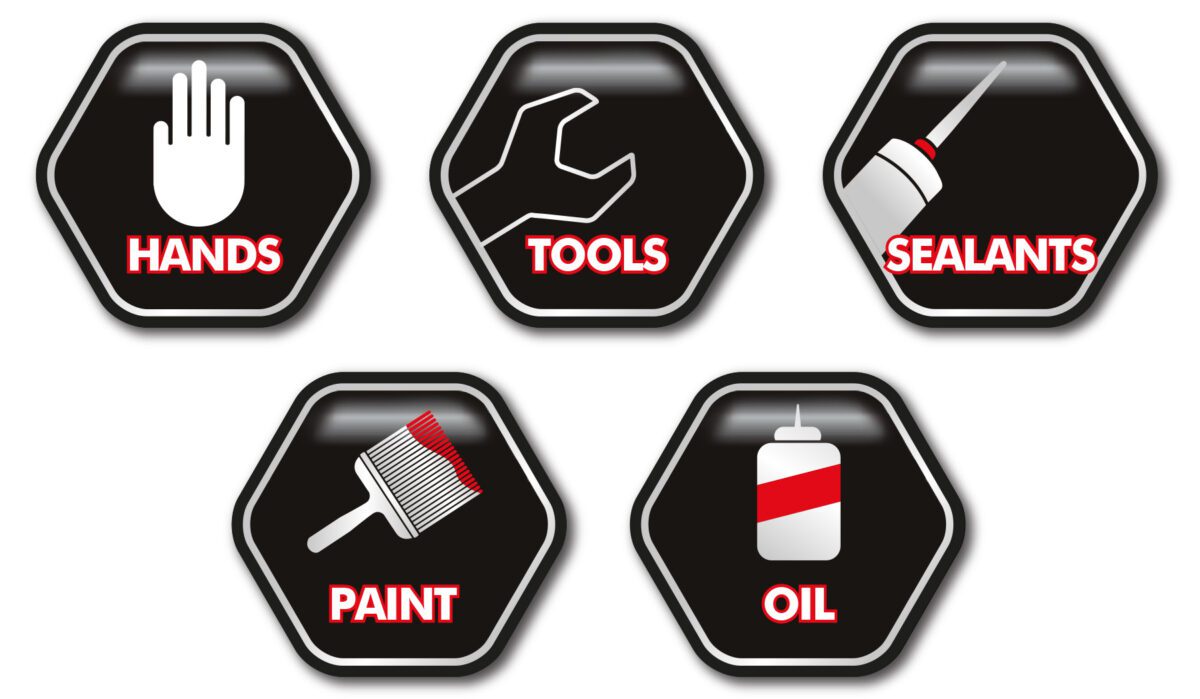 Icons showing use and properties of Dirteeze Fighter Wipes